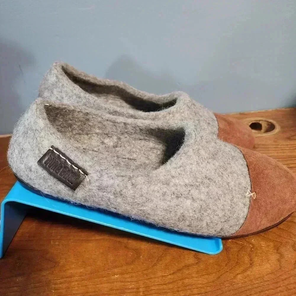 NWOT Bure Bure Felted Wool Beige WOOCAPS for Men, Slippers, Sz. 11.5-12 - Picture 4 of 7